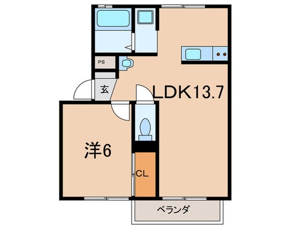 ハイツマスモトＡ棟の物件間取画像